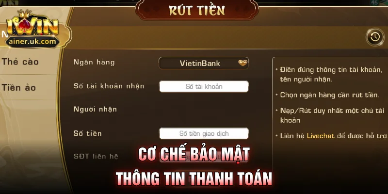 Cơ chế bảo mật thông tin thanh toán